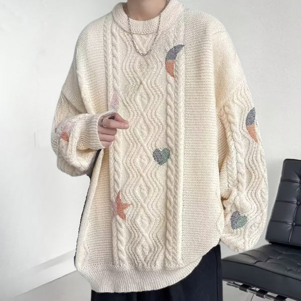 Warmes Oversized Strickpullover für Herren