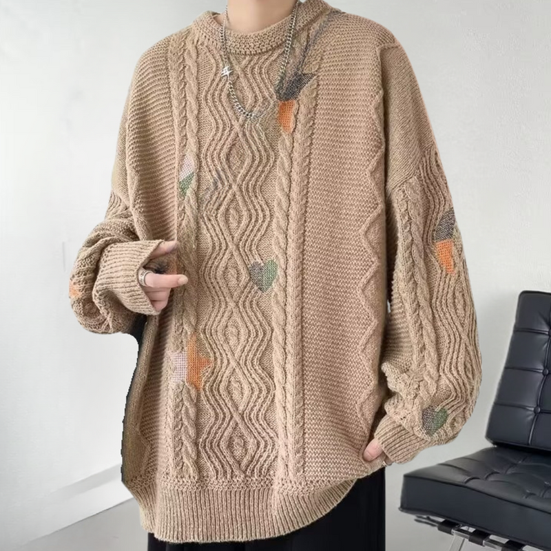 Warmes Oversized Strickpullover für Herren