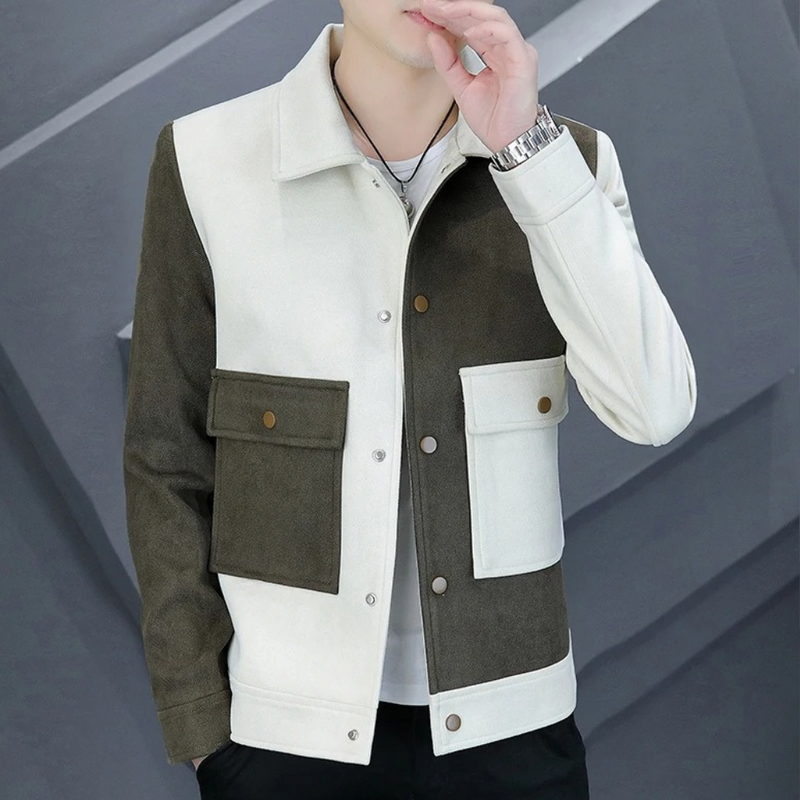 Elegante Jacke mit Farbkontrast für Männer