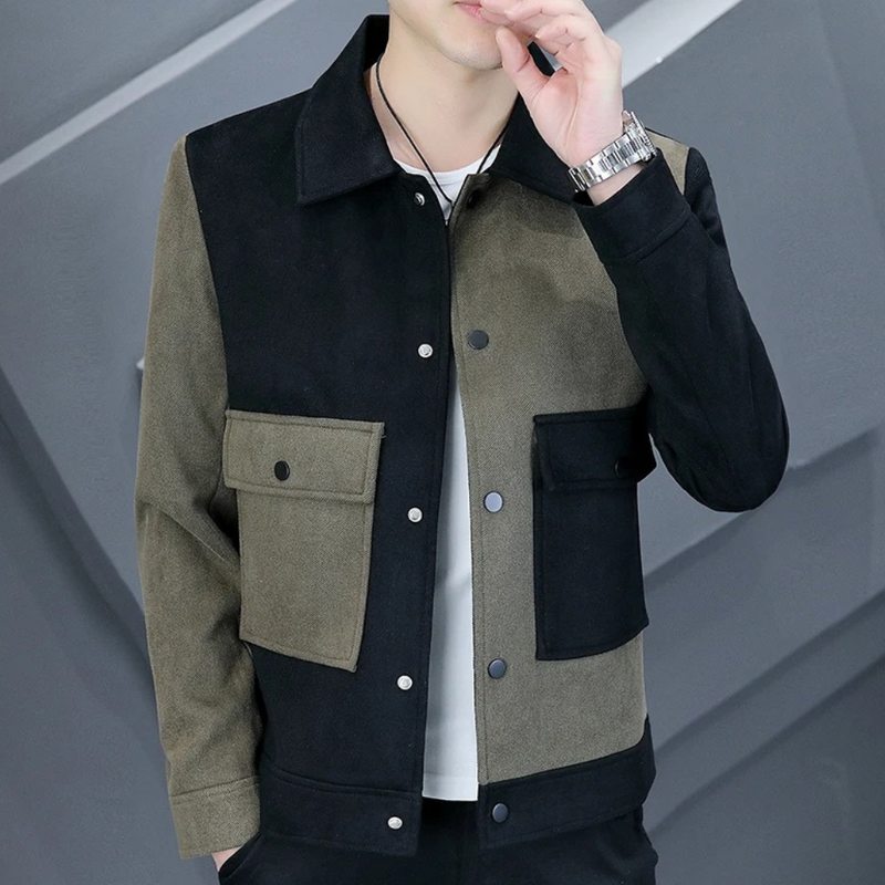 Elegante Jacke mit Farbkontrast für Männer