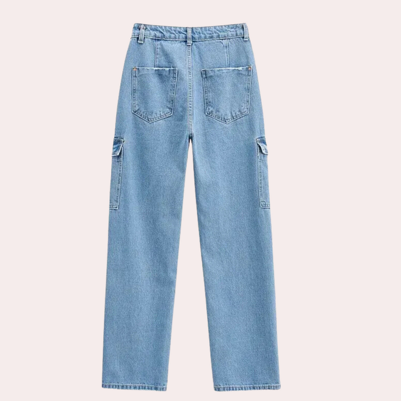 Stylische Denim Cargo Hose für Damen im lässigen Look