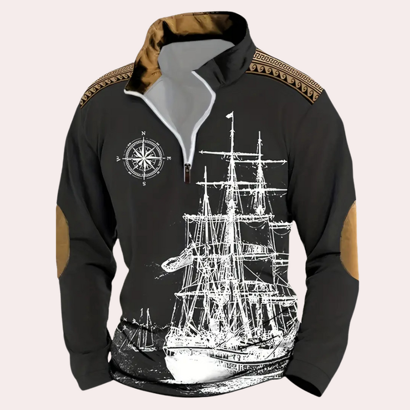 Bequemer Retro-Sweatshirt für Herren