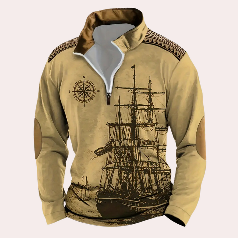 Bequemer Retro-Sweatshirt für Herren