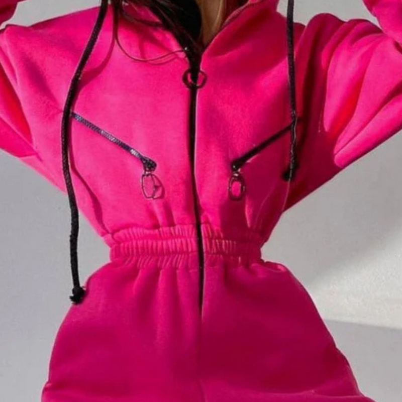 REBECCA - Praktischer Jumpsuit mit Kapuze für Damen