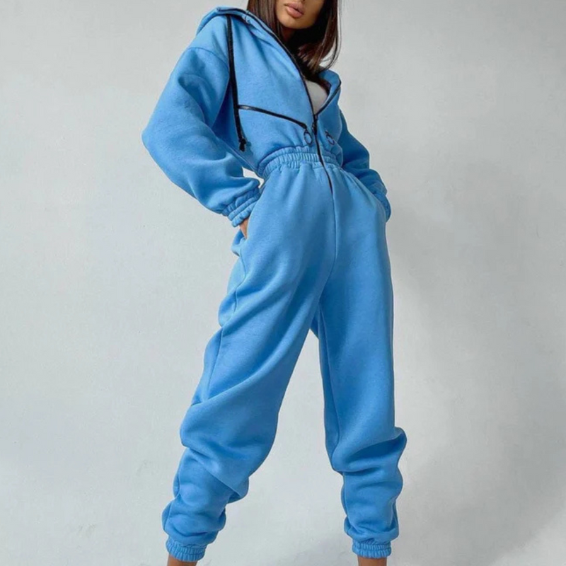 REBECCA - Praktischer Jumpsuit mit Kapuze für Damen