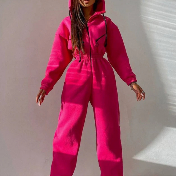 REBECCA - Praktischer Jumpsuit mit Kapuze für Damen