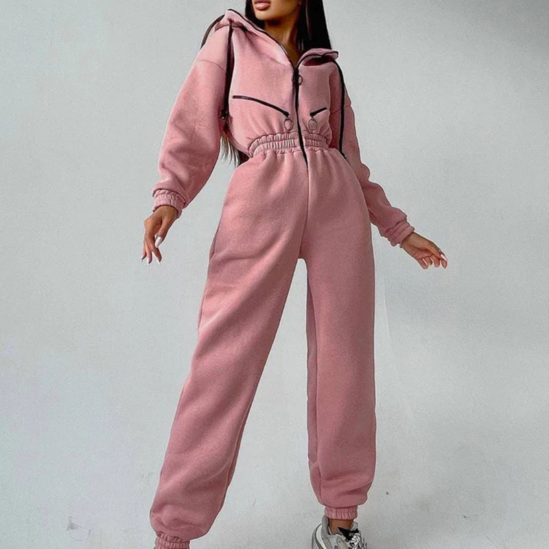 REBECCA - Praktischer Jumpsuit mit Kapuze für Damen