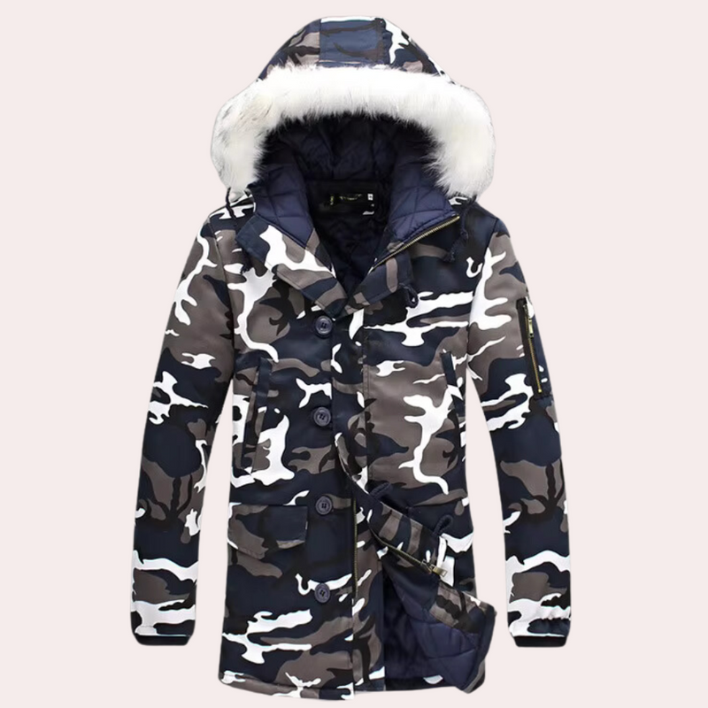 Stylische Tarnjacke mit Kapuze
