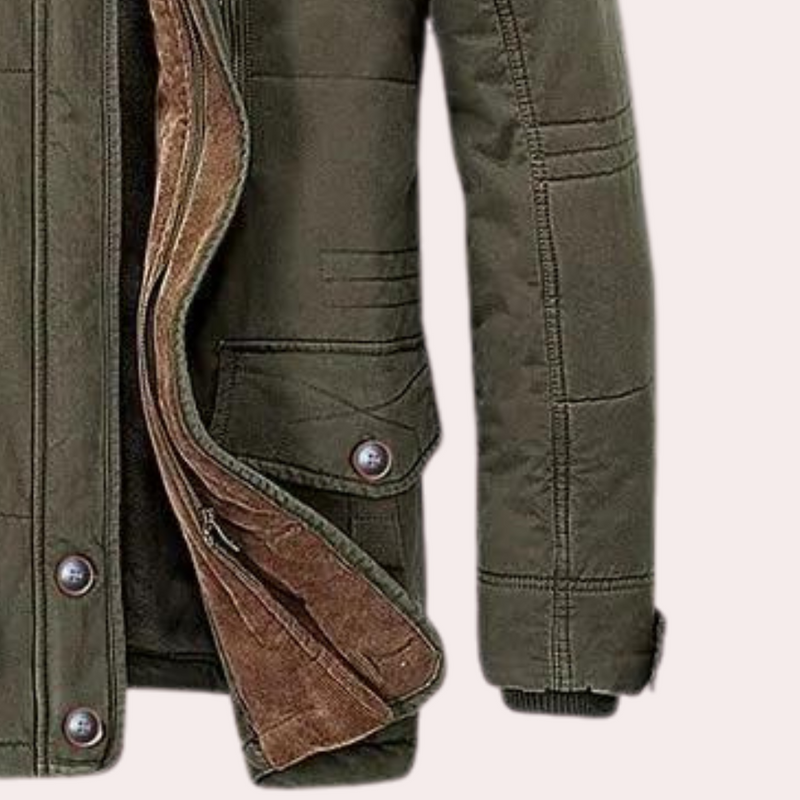 Warmer Herren Winterjacke mit Kapuze