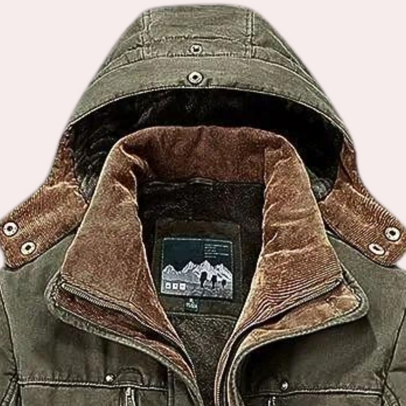 Warmer Herren Winterjacke mit Kapuze