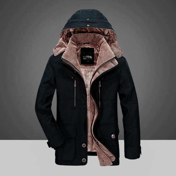 Warmer Herren Winterjacke mit Kapuze