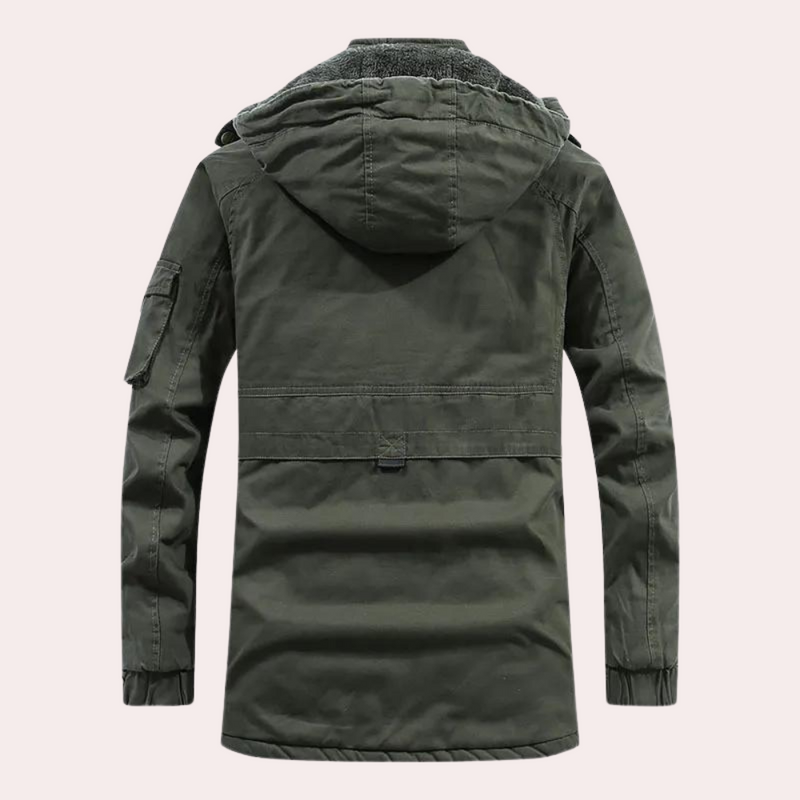 Warmer Herren Winterjacke mit Kapuze