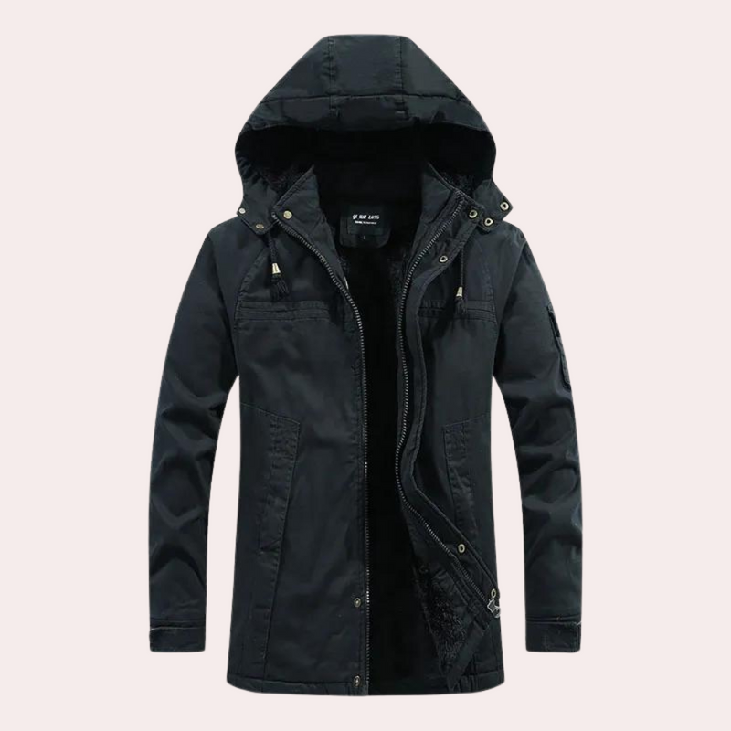 Warmer Herren Winterjacke mit Kapuze