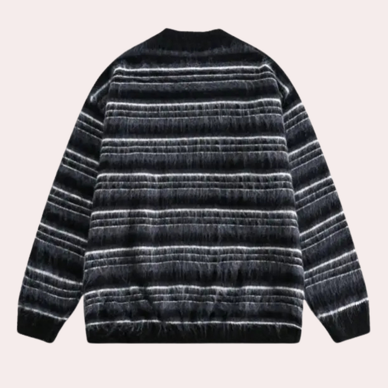Warme Klassisch Gestreifte Herrenpullover
