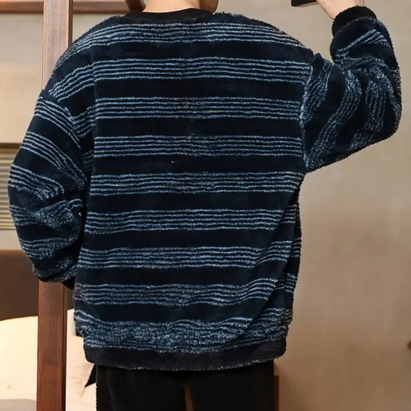 Warme Klassisch Gestreifte Herrenpullover