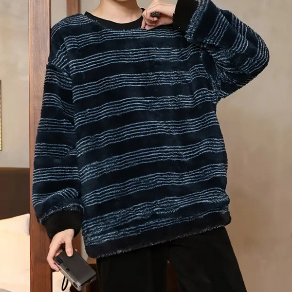Warme Klassisch Gestreifte Herrenpullover