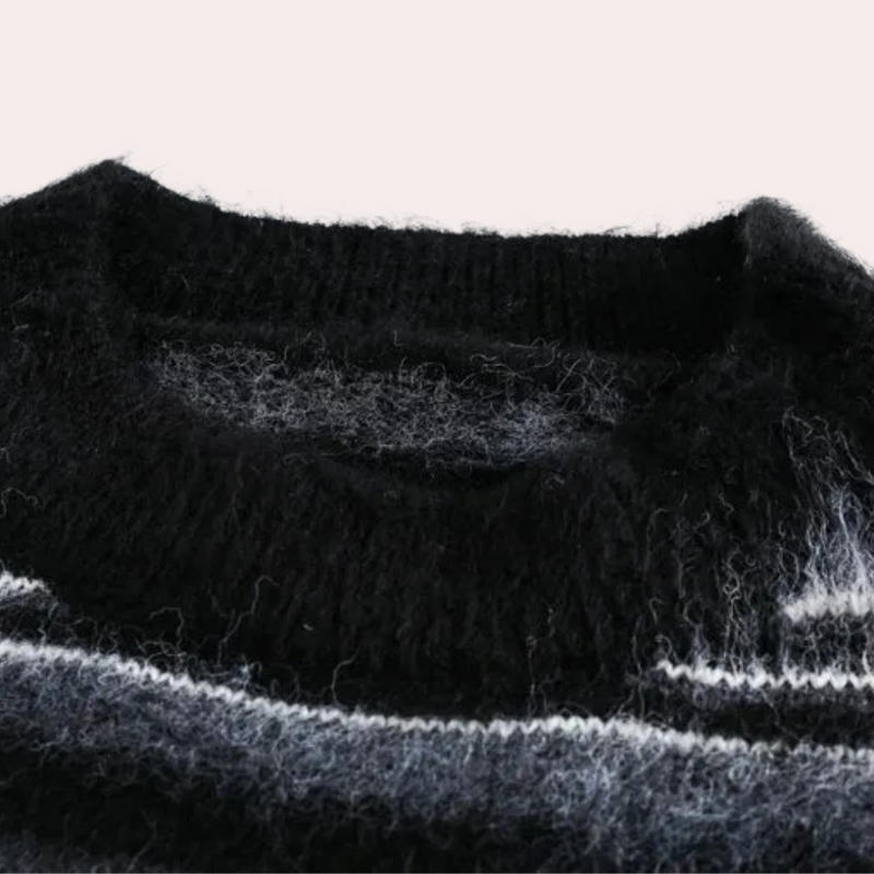 Warme Klassisch Gestreifte Herrenpullover