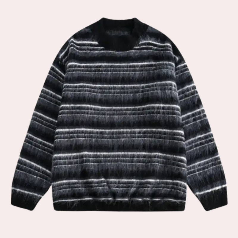 Warme Klassisch Gestreifte Herrenpullover
