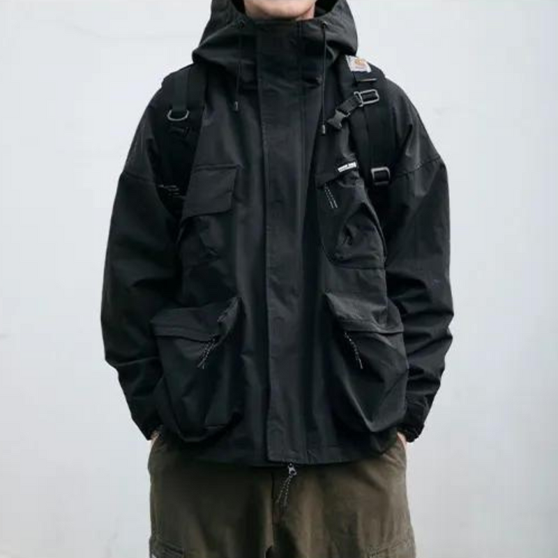 Bequeme warme Jacke mit Kapuze für Männer