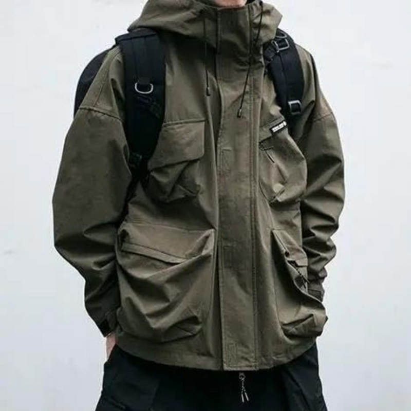 Bequeme warme Jacke mit Kapuze für Männer