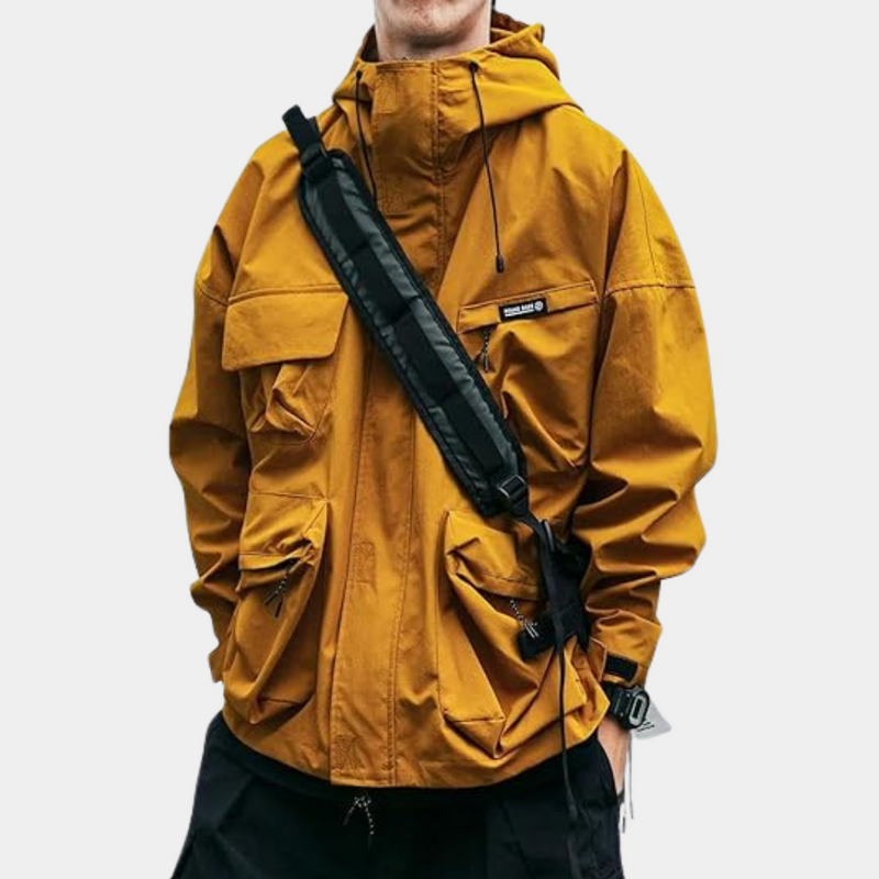 Bequeme warme Jacke mit Kapuze für Männer