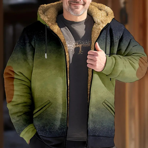 Warmes Olivgrünes Hoodie für Herren