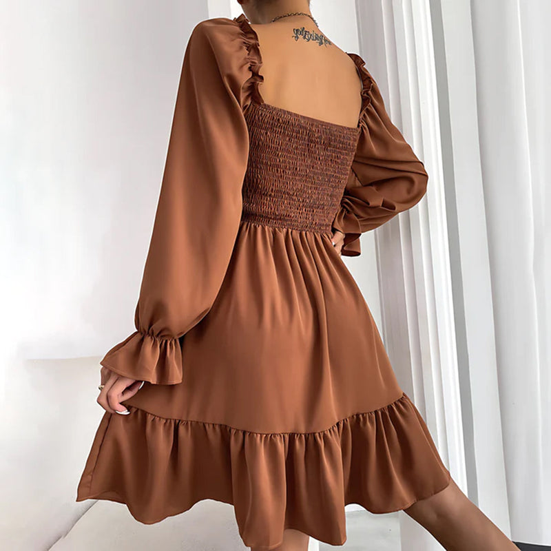 Elegantes Mini-Kleid mit Verspielten Rüschen für Jeden Anlass
