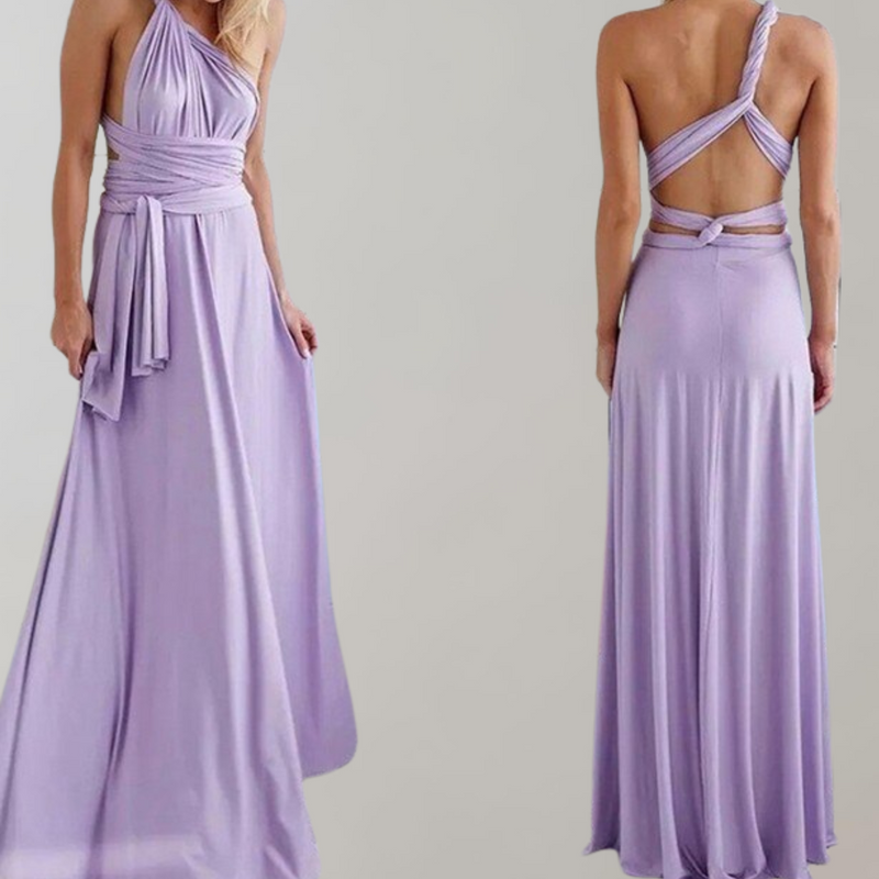 Elegantes Neckholder-Kleid Damen mit berkreuztem Rücken
