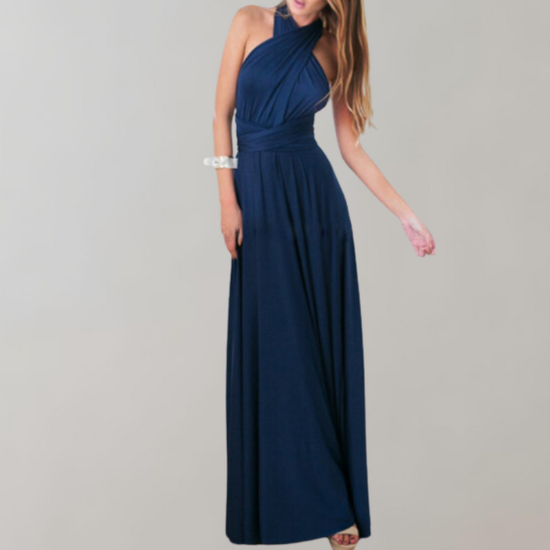 Elegantes Maxikleid mit Taillengürtel für Feste