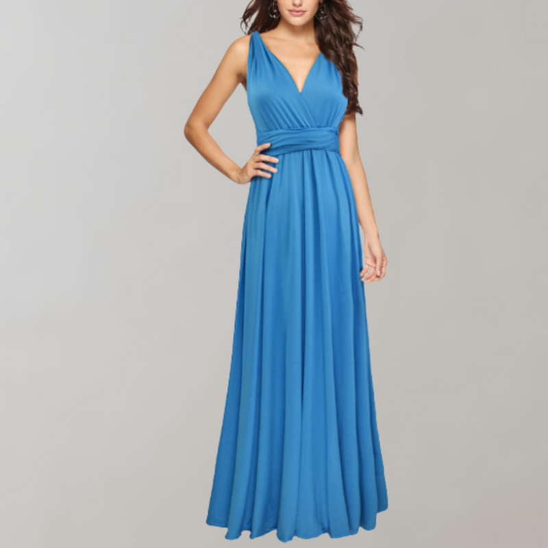 Elegantes Maxikleid mit Taillengürtel für Feste