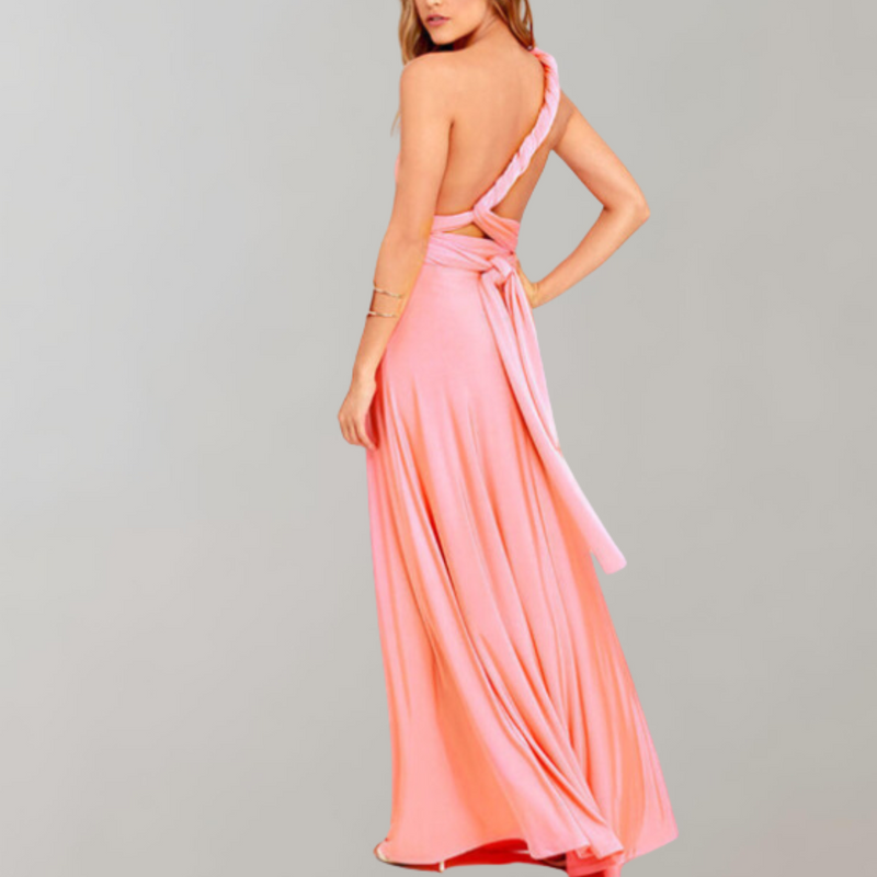 Elegantes Maxikleid mit Taillengürtel für Feste