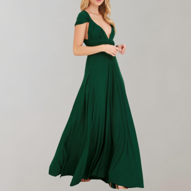 Elegantes Maxikleid mit Taillengürtel für Feste
