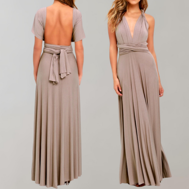 Elegantes Maxikleid mit Taillengürtel für Feste