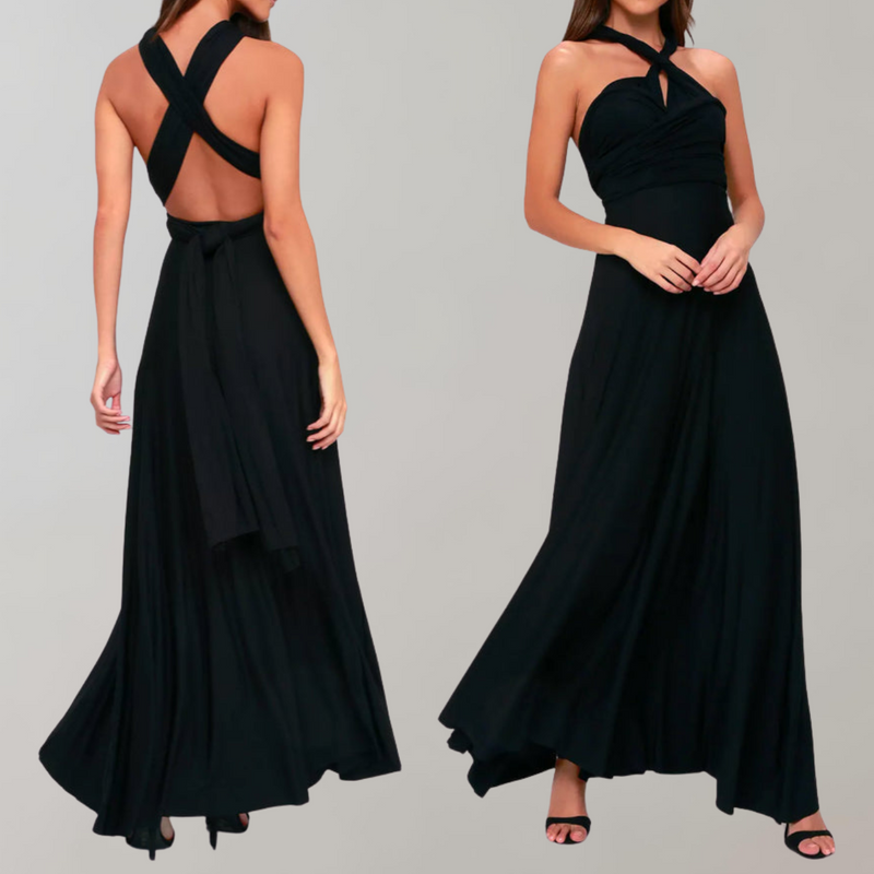 Elegantes Maxikleid mit Taillengürtel für Feste