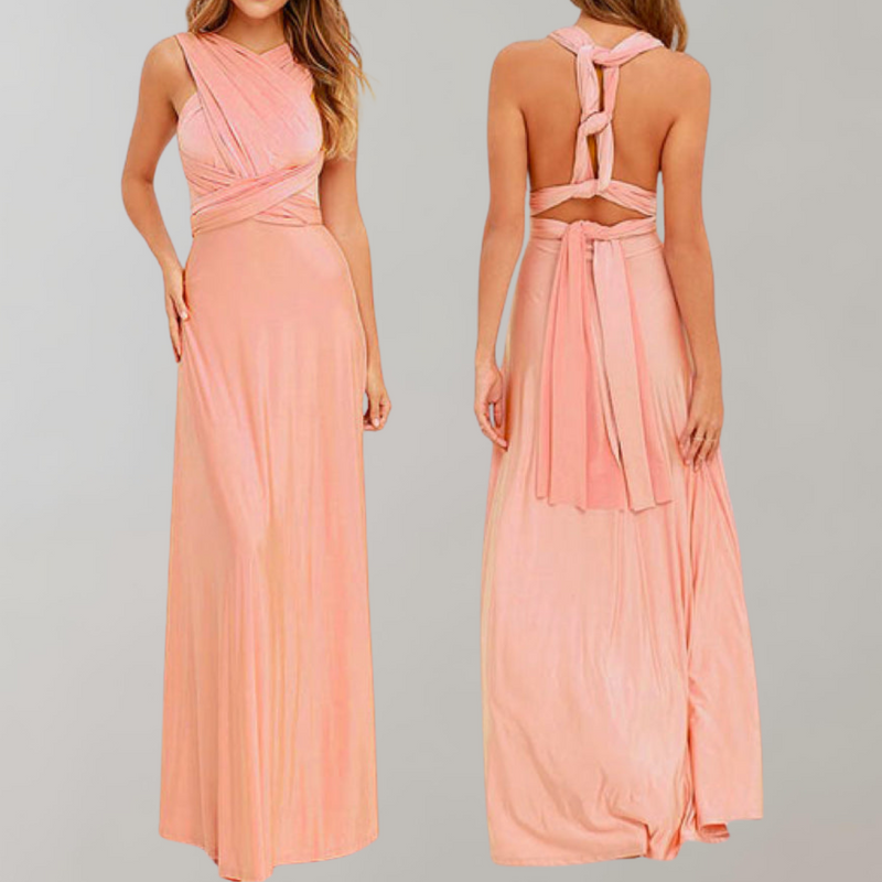 Elegantes Maxikleid mit Taillengürtel für Feste