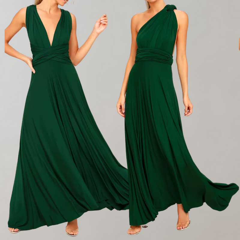 Elegantes Maxikleid mit Taillengürtel für Feste