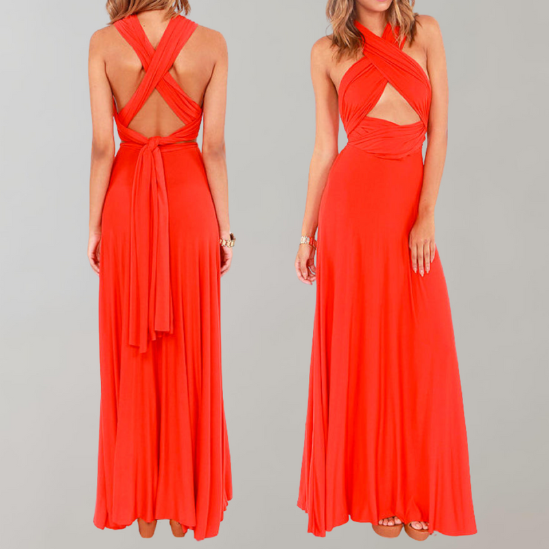 Elegantes Maxikleid mit Taillengürtel für Feste