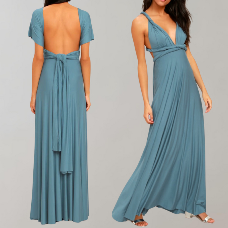 Elegantes Maxikleid mit Taillengürtel für Feste