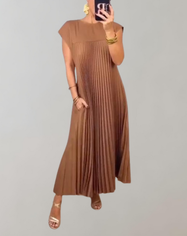 Elegantes Plisseekleid für Damen | Schickes langes Kleid