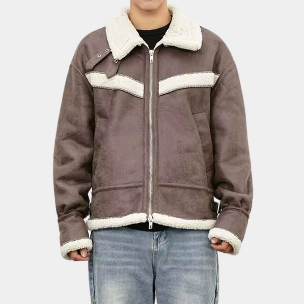Elegante Herrenjacke in Schwarz und Braun