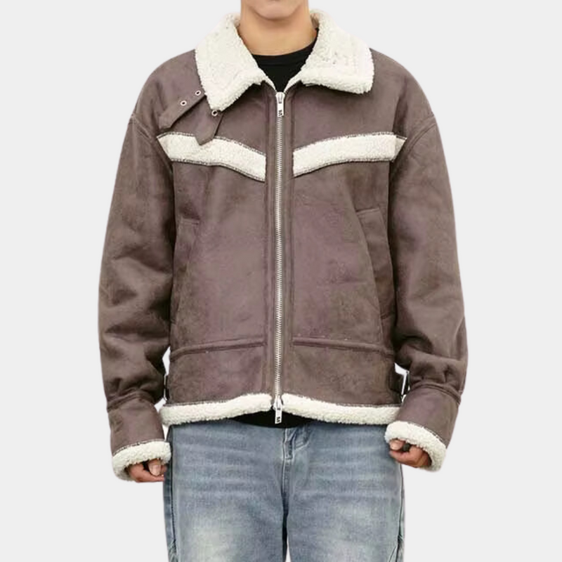 Elegante Herrenjacke in Schwarz und Braun
