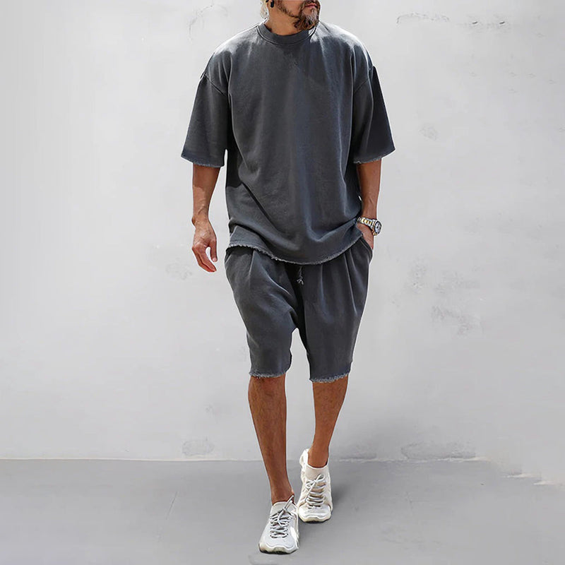Bequeme Sommer Hoodie und Shorts Set