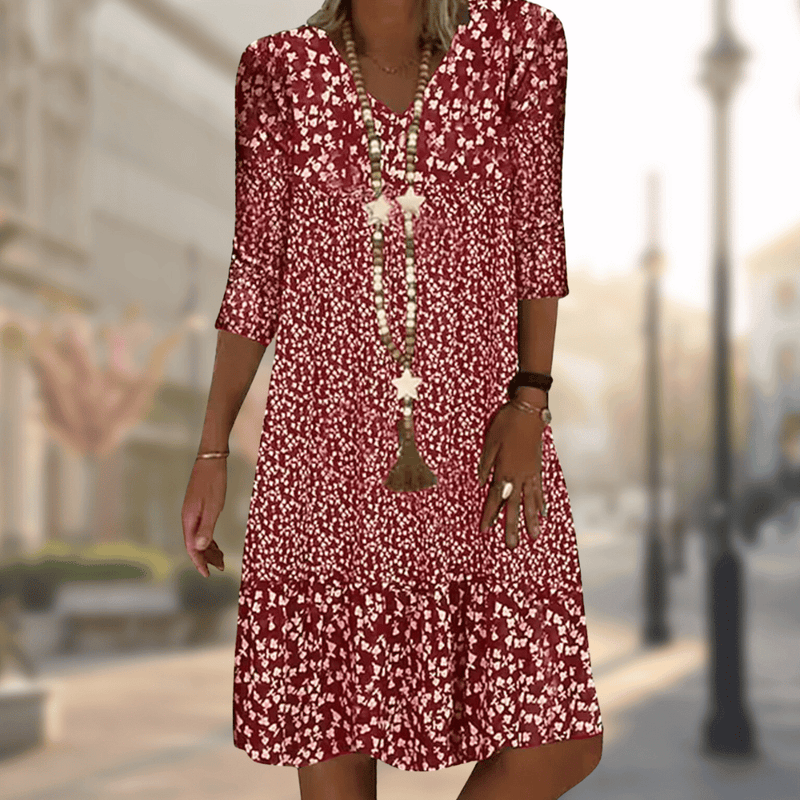 Heidi -Mini Kleid Mit Blumen Für Elegante Tage