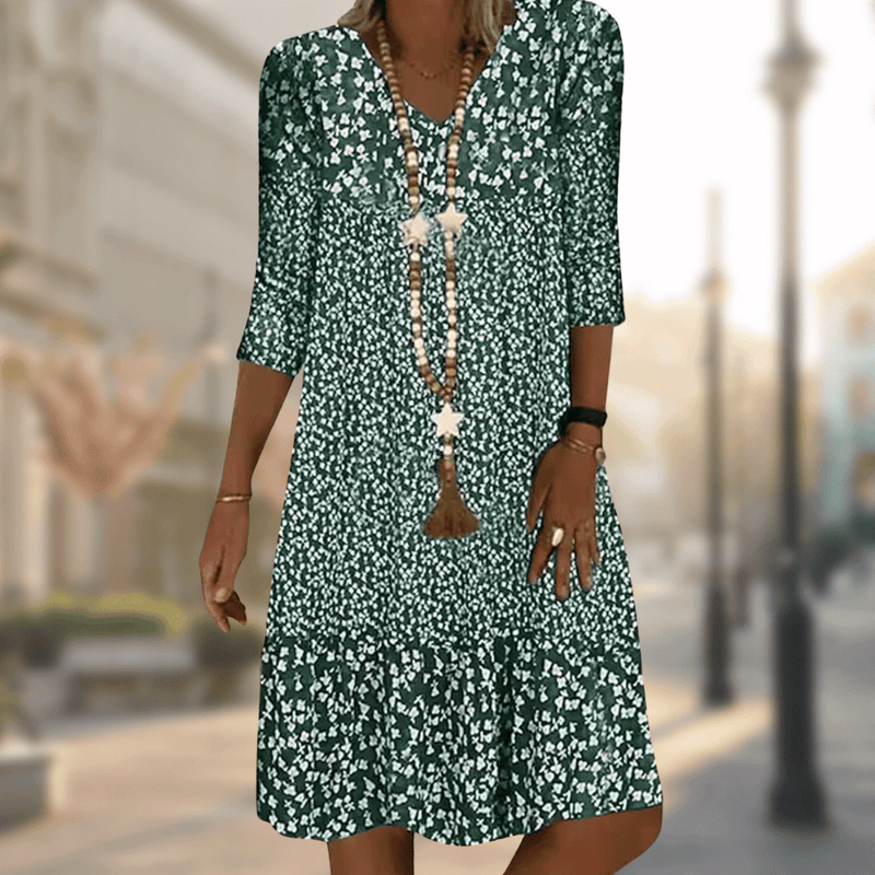 Heidi -Mini Kleid Mit Blumen Für Elegante Tage