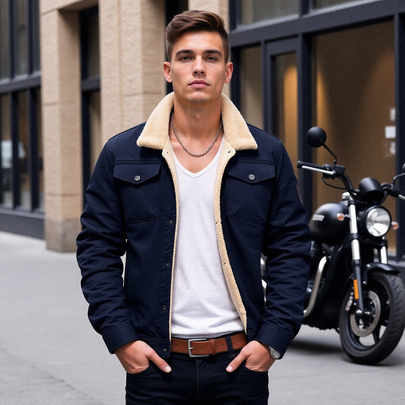 Warme Vintage Bomberjacke für Herren