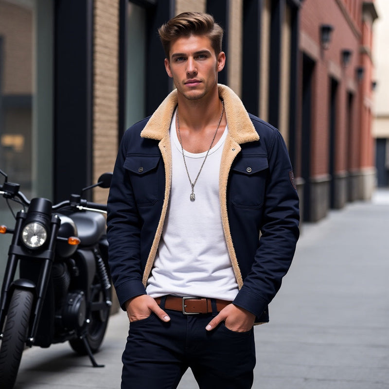 Warme Vintage Bomberjacke für Herren