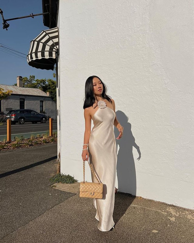 Elegantes Maxikleid Mit Neckholder Für Frauen