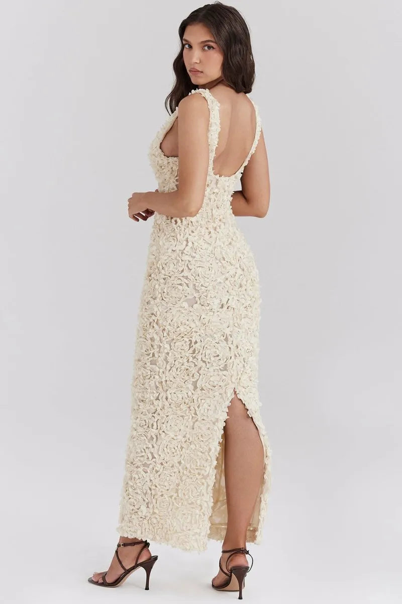 Elegantes Maxikleid Mit Blumenmuster Für Frauen