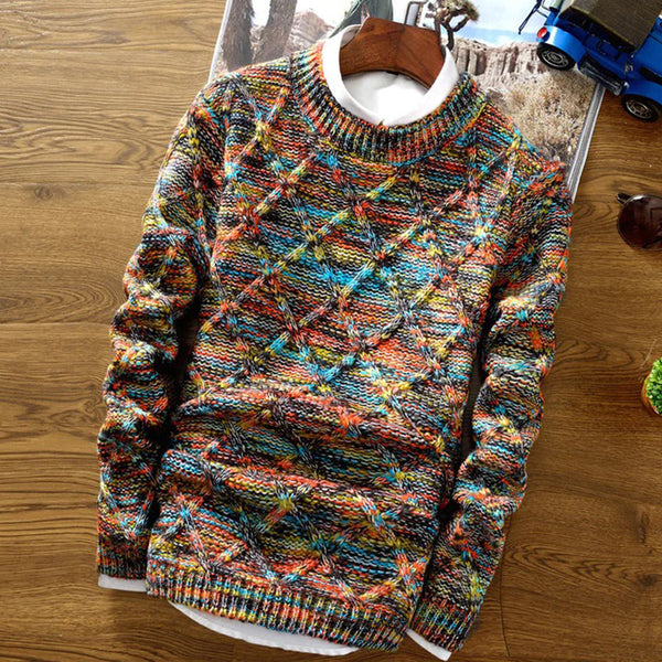 Warme Grobstrick-Winterpullover für Herren
