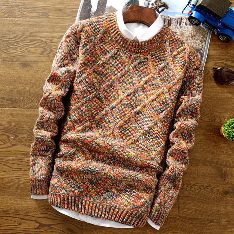 Warme Grobstrick-Winterpullover für Herren